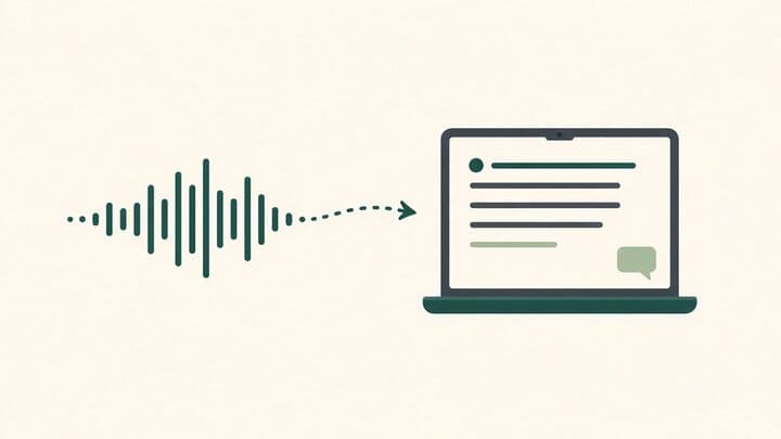 Ilustración de convertir el audio en texto